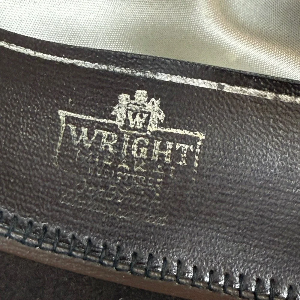 Vintage Mens Wright Mirakai Custom Made Fedora Hat Brown Wool Size 6 7/8 - Picture 8 of 13